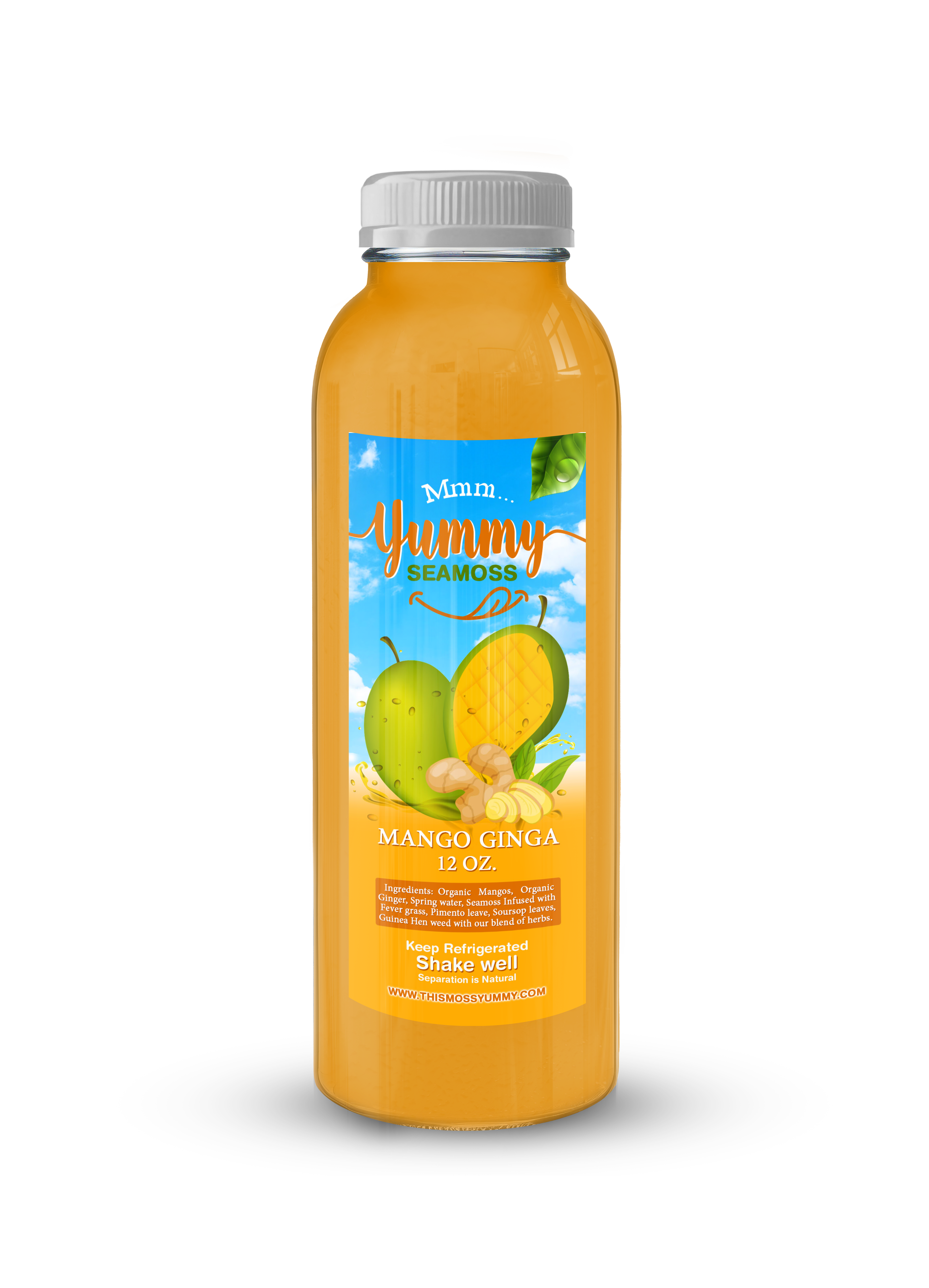 Yummy Seamoss Mango Ginger hero bottle
